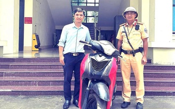 Bất ngờ nhận lại xe SH sau 10 năm bị mất trộm nhờ CSGT phát hiện biển số giả