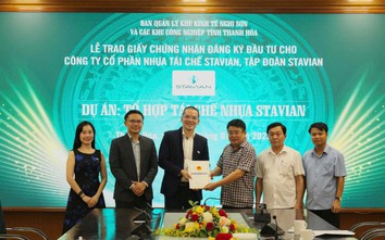 Thanh Hóa cấp chứng nhận đăng ký đầu tư dự án Tổ hợp tái chế nhựa Stavian tại KKT Nghi Sơn