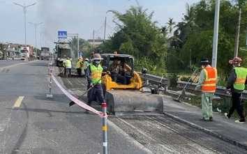 Quốc lộ 1 qua Quảng Ngãi gấp rút sửa chữa, tranh thủ từng ngày nắng