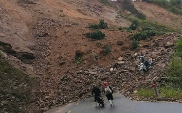 Tuyên Quang: Phân luồng giao thông ĐT177 đoạn Bắc Quang - Xín Mần sau sạt lở taluy