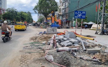 Dự án đường qua trung tâm Nha Trang thi công chậm, người dân lo ngại