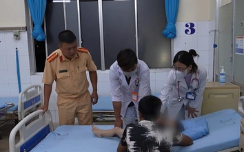 CSGT Lâm Đồng dẫn đường khẩn cấp đưa bé 4 tuổi bị co giật đi cấp cứu