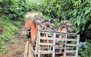 Lật máy cày trong vườn cà phê, người đàn ông tử vong tại chỗ