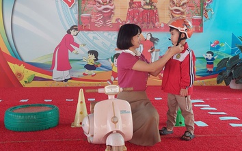 Nhiều trường mầm non ở Phú Thọ trang bị văn hóa giao thông cho trẻ
