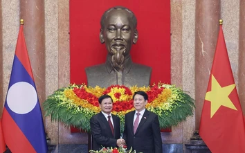 Chủ tịch nước Lương Cường hội kiến với Tổng Bí thư, Chủ tịch nước Lào