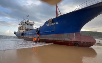 Khẩn trương xử lý tàu mắc cạn ở biển Dung Quất ngừa sự cố tràn dầu