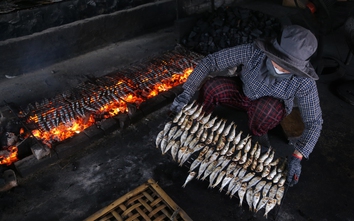 Nghệ An: Đỏ lửa bếp than, thơm nức làng cá nướng Trung Hậu ngày giáp Tết