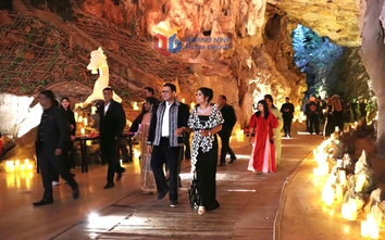 Lần đầu tiên hang Ngọc Rồng trở thành không gian tổ chức đám cưới của tỷ phú Ấn Độ