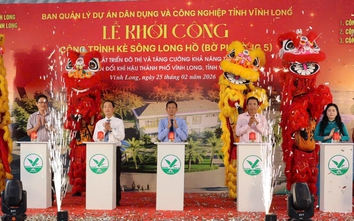 Khởi công kè chống ngập hơn 224 tỷ đồng ở Vĩnh Long