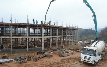 Gian nan ở công trình xây trường học vùng biên giới Lào Cai