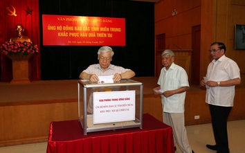 Lãnh đạo Đảng, Nhà nước quyên góp ủng hộ đồng bào miền Trung