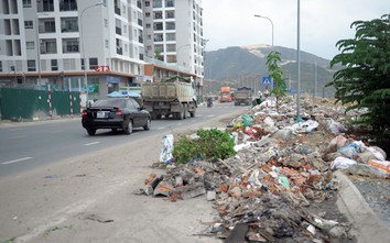 Xà bần tràn lòng lề đường TP Nha Trang