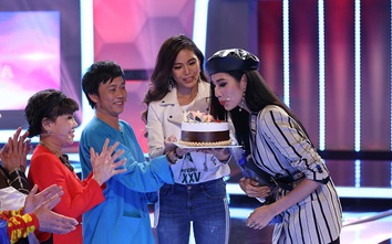 Hoàng Thùy sung sướng khi được Hoài Linh, Việt Hương chúc mừng sinh nhật
