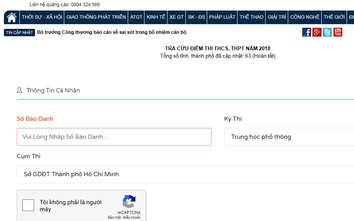 Tra cứu điểm thi THPT Quốc gia 2018 nhanh nhất, đầy đủ nhất