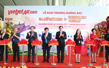 Vietjet khai trương 2 đường bay TP.HCM đi Phuket và Chiang Mai
