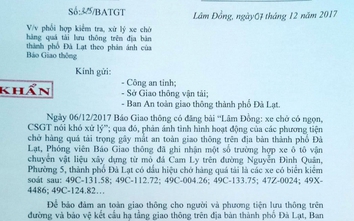 Phải xử nghiêm "xe chở có ngọn" ở Đà Lạt