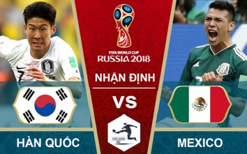 Dự đoán kết quả trận Mexico vs Hàn Quốc, World Cup 2018