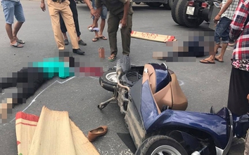 Đồng Nai: Container đâm văng xe máy, 2 mẹ con tử vong tại chỗ