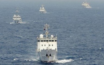Trung Quốc lại đưa 4 tàu hải cảnh xâm phạm lãnh hải Nhật Bản