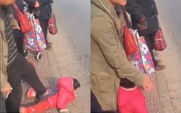 Video: Bố đánh đập con gái 2 tuổi ngay tại bến xe buýt