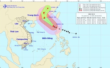 Tin mới siêu bão Hải Mã: Tâm bão cách Hoàng Sa 770km