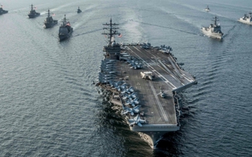 Tàu sân bay USS Ronald Reagan đang ở ngay gần bán đảo Triều Tiên