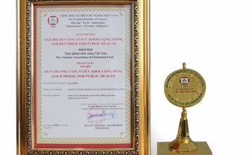 Dược phẩm Hưng Việt nhận giải "Sản phẩm vàng vì sức khỏe cộng đồng"