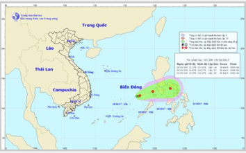 Vùng áp thấp trên biển Đông có thể mạnh thành áp thấp nhiệt đới