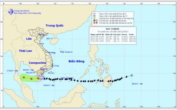 Bão Tembin suy yếu thành áp thấp nhiệt đới, nhiều vùng mưa lớn