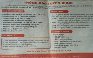 Công ty du lịch tuyển "Chí Phèo", "Thị Nở" vào làm việc