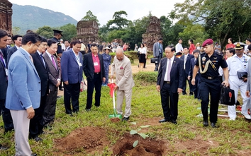 Tổng thống Ấn Độ trồng cây bồ đề tại khu đền tháp Mỹ Sơn