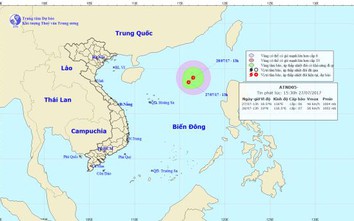 Xuất hiện áp thấp nhiệt đới trên Biển Đông: Gió mạnh cấp 6