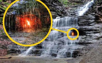Ngọn lửa vĩnh cửu trong thác nước, du khách được dặn mang theo bật lửa