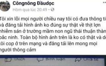 Nhiễm sán lợn Bắc Ninh: Đã tìm ra một đối tượng tung tin đồn thất thiệt