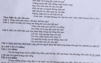 Đình chỉ thí sinh và giám thị ở Phú Thọ để "lọt" đề thi Ngữ văn