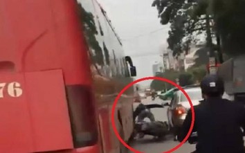 Video: Nam thanh niên ngã sấp mặt sau màn thể hiện như ngáo đá trên quốc lộ