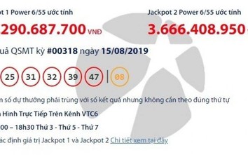 Kết quả xổ số Vietlott 15/8/2019: Giải khủng hơn 45 tỷ đồng vào tay ai?