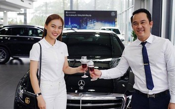 Giang Hồng Ngọc rạng rỡ bên xế sang Mercedes-Benz E-Class mới tậu