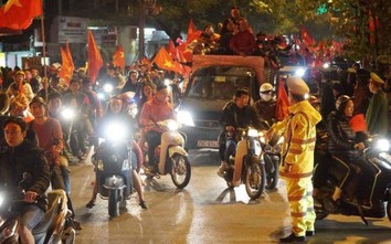 Cảnh sát Hà Nội đảm bảo ANTT, ATGT trận bóng đá Việt Nam - Malaysia