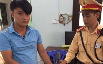 CSGT Hà Nội vây bắt thanh niên vác súng nghênh ngang trên đường Cienco5