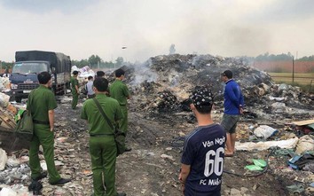 Bộ Công an bắt quả tang cơ sở đốt hàng tấn rác thải công nghiệp ở TP.HCM