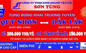 Hãng xe CLC Sơn Tùng mở tuyến mới Quy Nhơn - Đắk Lắk, khuyến mãi khủng