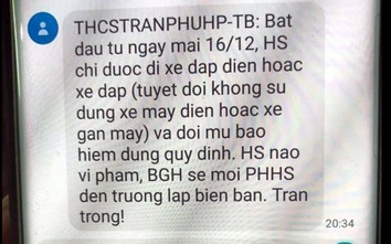 Hải Phòng: Lo học sinh bị tai nạn, nhà trường cấm đi xe máy điện tới trường