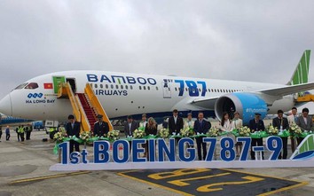 Cận cảnh siêu máy bay thân rộng Boeing 787-9 đầu tiên của Bamboo Airways