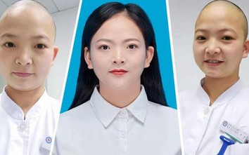 Phòng virus Corona, nữ y tá Trung Quốc quyết định cạo trọc đầu