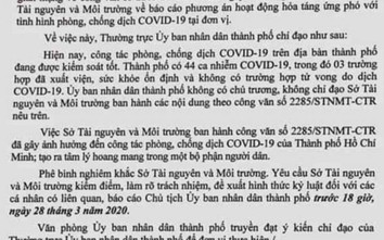 Vụ văn bản hỏa táng: Kỷ luật PGĐ Sở Tài nguyên và Môi trường TP.HCM