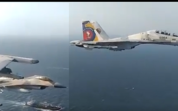 Video: 4 chiến cơ Su-30, F-16 Venezuela hộ tống tàu chở dầu Iran