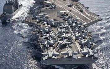 Mỹ cho tàu sân bay tập trận phòng không ở Biển Đông