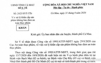 Thông tin mới về kết quả kiểm tra các sản phẩm của Minh Chay ở Cà Mau