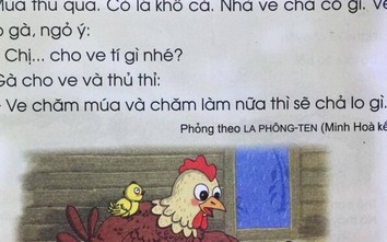 Sách Tiếng Việt lớp 1: Viết truyện "phỏng theo" trong SGK là tùy tiện quá!